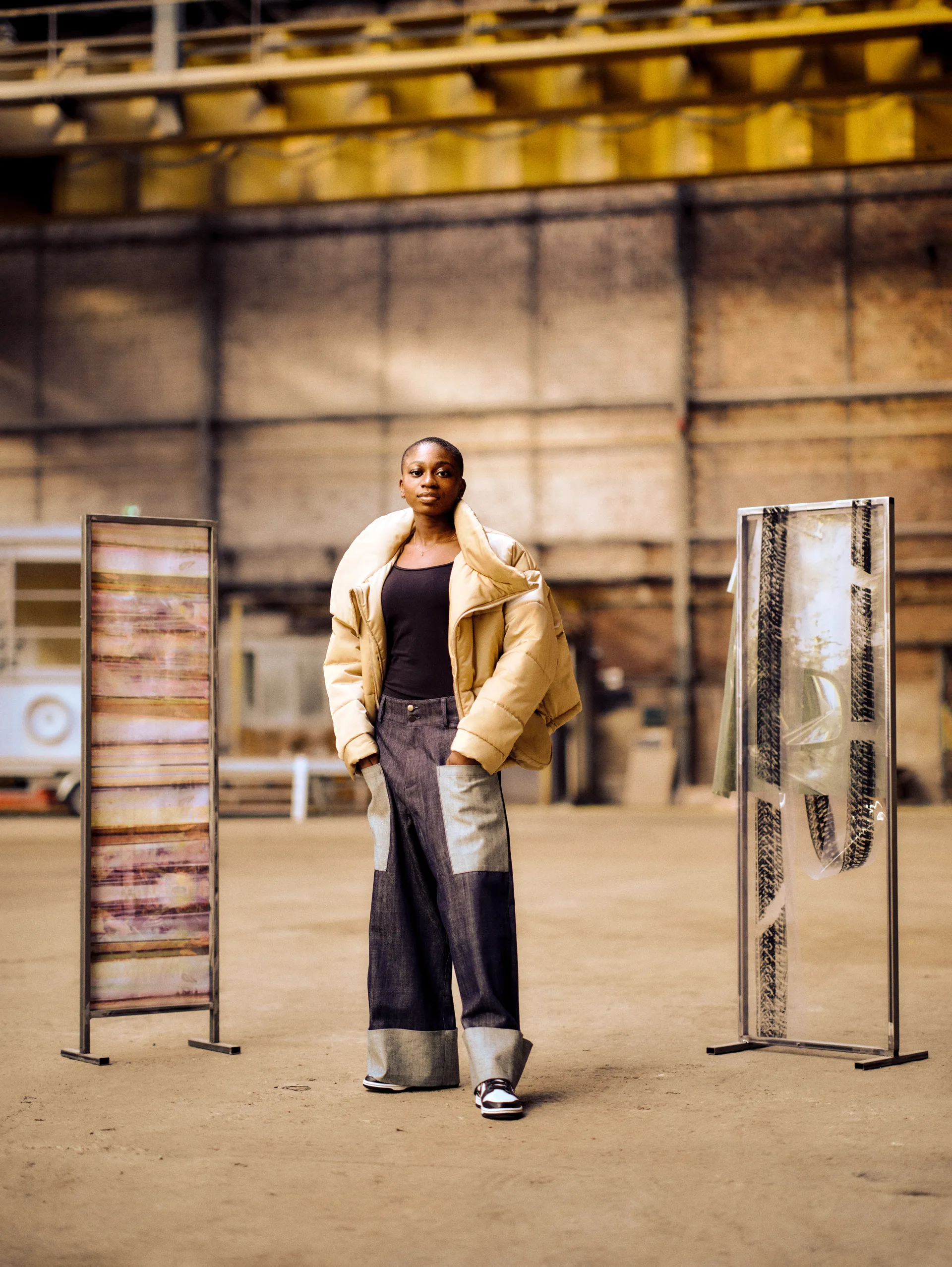 PANTALON PATCHWORK WIDE LEG